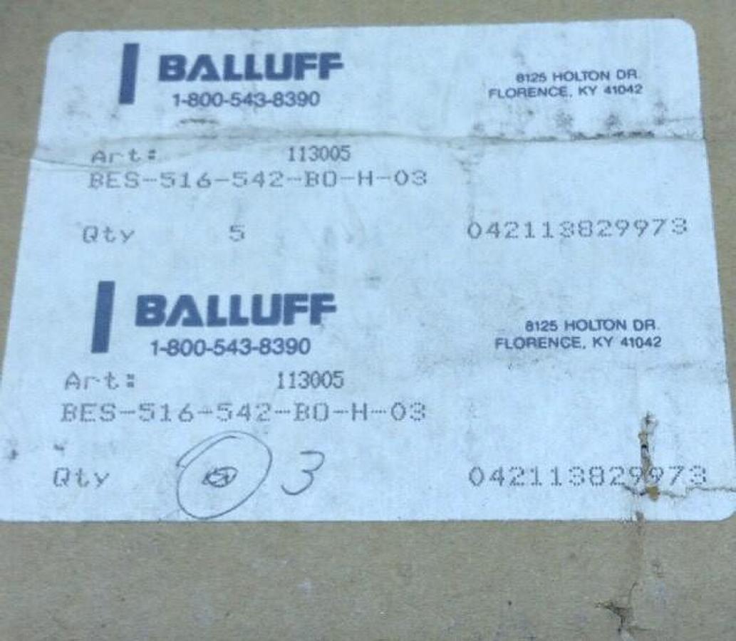 Balluff,516-542-BO-H-03,PROXIMITY SWITCH LOT OF 5