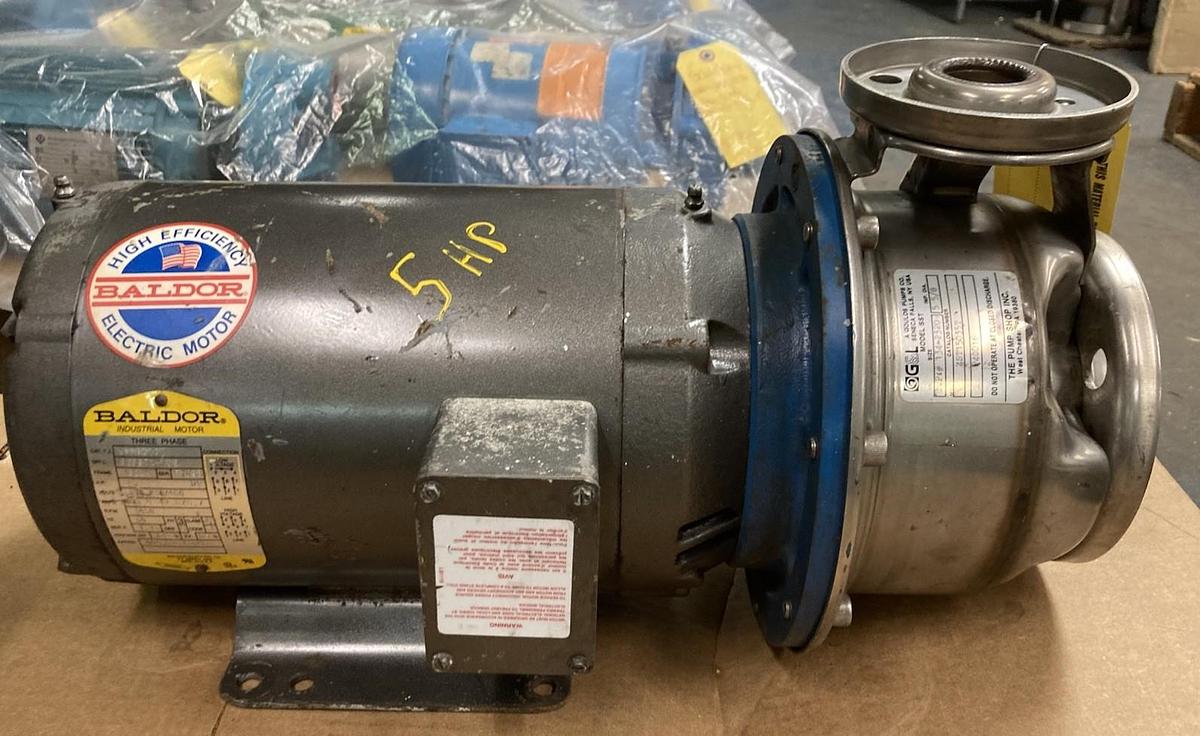 Used Goulds,4ST15035T,Centrifugal SS Pump Size 1-1/4X2X6 5hp 3450rpm 3ph Motor