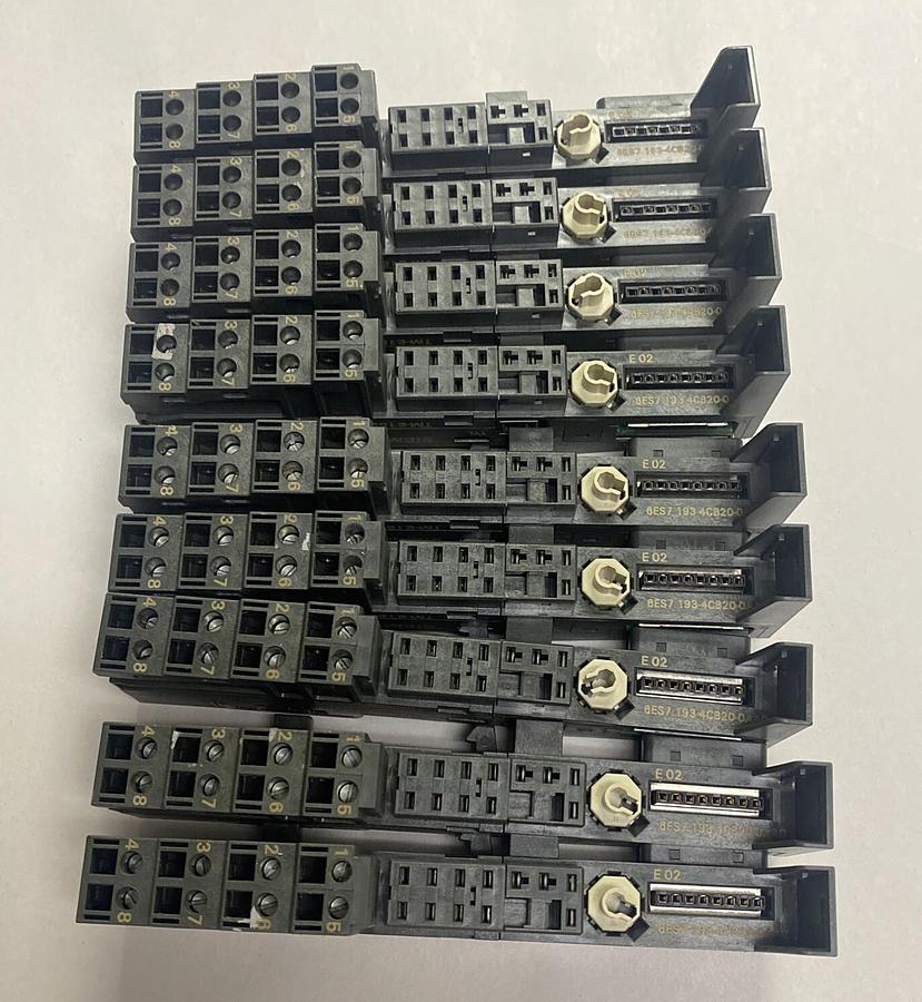 Used SIEMENS,TM-E15S24-01,TERMINAL MODULE LOT OF 9