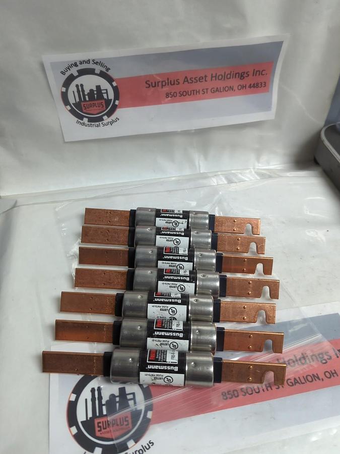 COOPER BUSSMANN,FRS-R-100,FUSETRON 100 AMP FUSE LOT OF 7 NOS