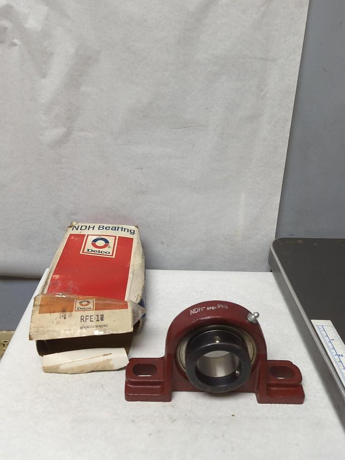 NDH DELCO,RPE 1-15/16,PILLOW BLOCK BEARING 1-15/16 INCH BORE NOS