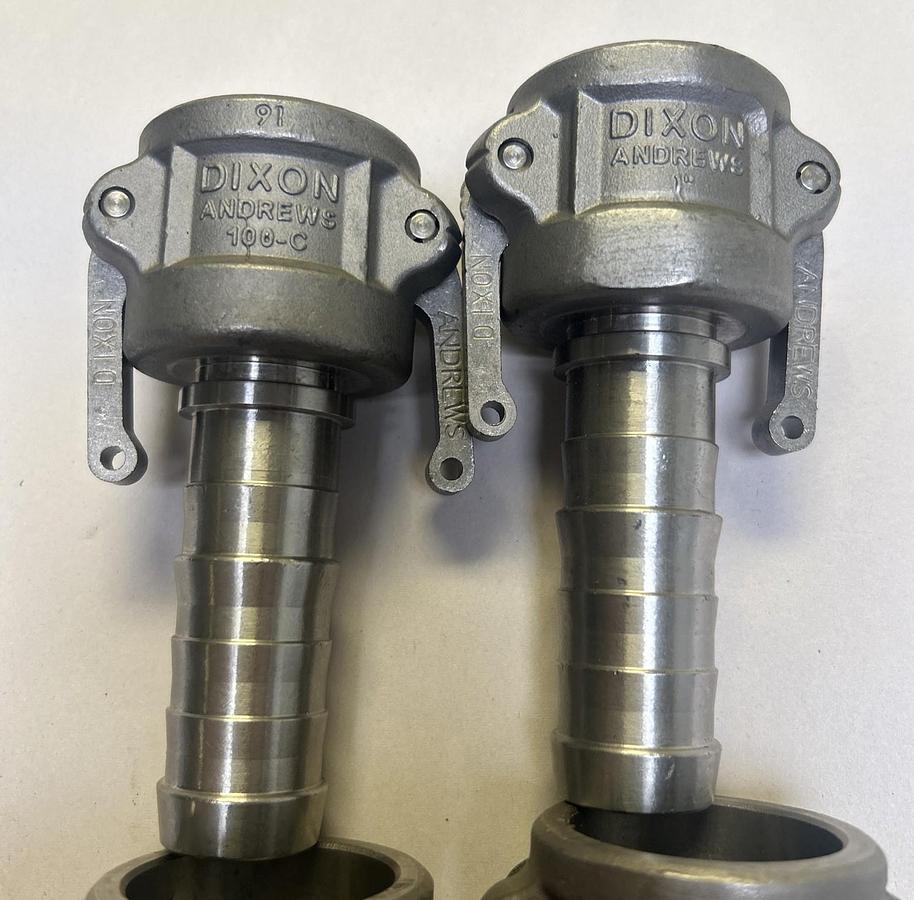 Used DIXON ANDREWS,100-C,COUPLER 1INCH LOT OF 4