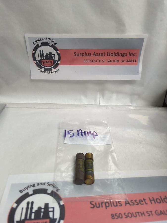 Used CEFCO,OT15,ONE-TIME 15 AMP FUSE LOT OF 2 PRE-OWNED