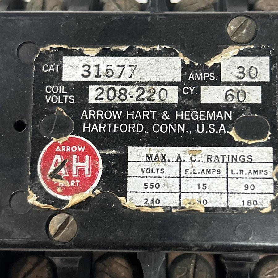 Used ARROW HART,31577,CONTACTOR 30A