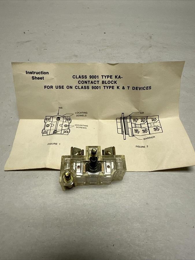 Square D,9001 KA-3,Series G Contact Block NOS