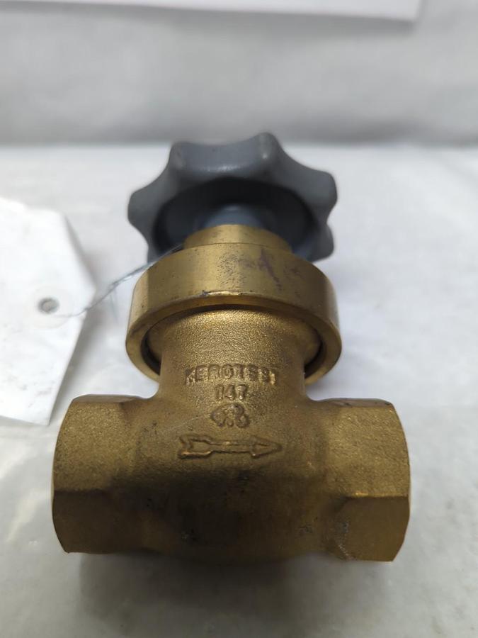 KEROTEST,147,1/2 INCH GLOBE VALVE BRASS BODY-TURBINE NOS