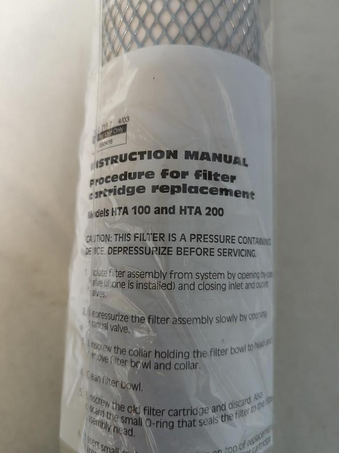HANKISON,3210675,MODEL HTA-100/HTA-200 FILTER ELEMENT NOS