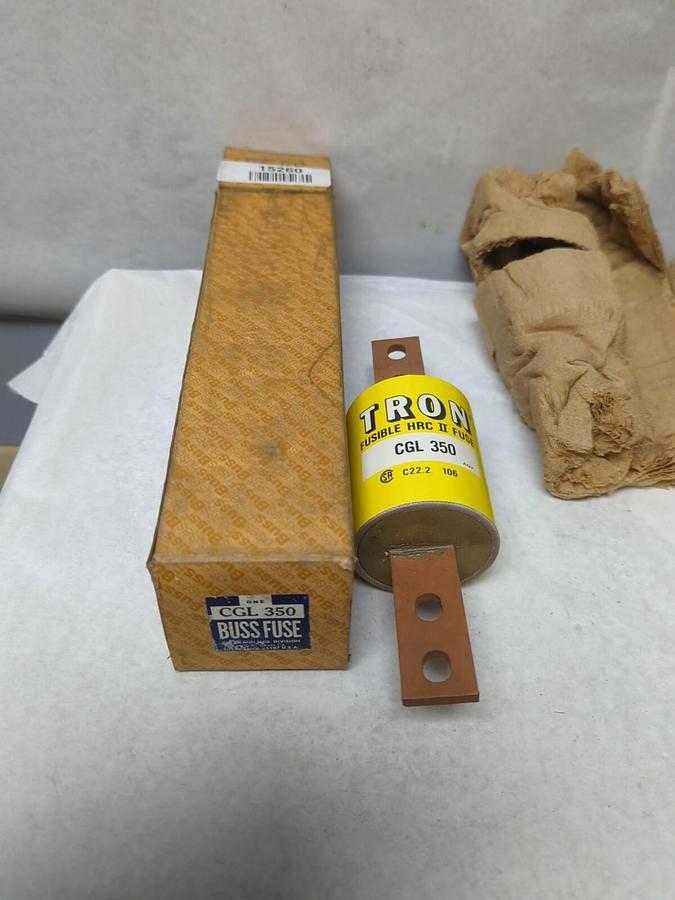 COOPER BUSSMANN,CGL-350,TRON FUSIBLE HRC II FUSE 350 350 AMP NOS