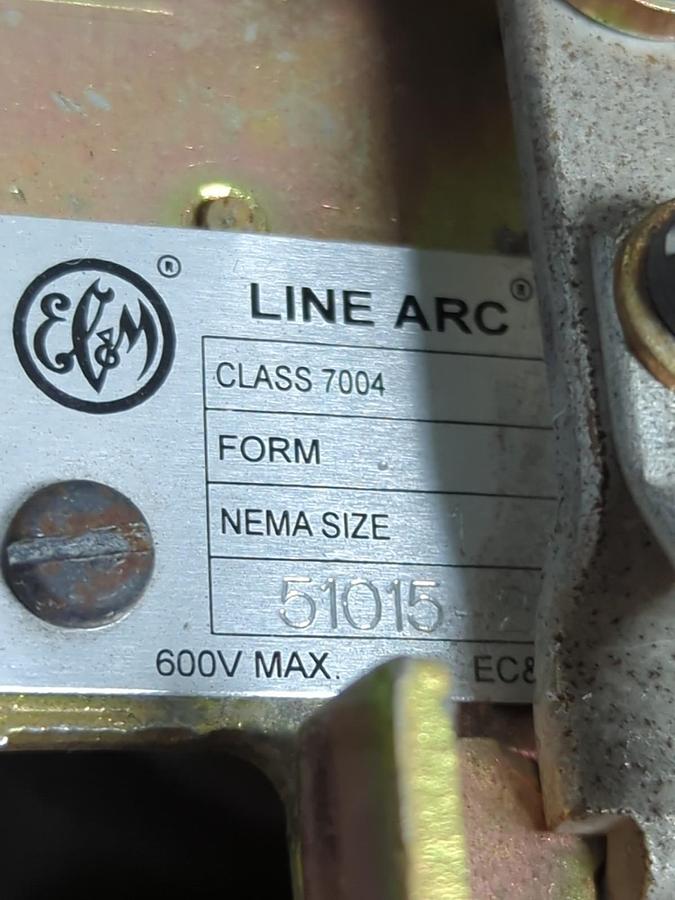Used EFM,7004-MXC0-1,LINE ARC DC CONTACTOR SERIES A SIZE 1 PRE-OWNED