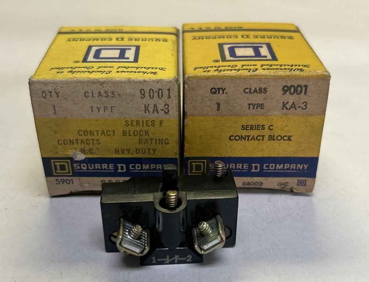 SQUARE D,9001KA-3,CONTACT BLOCK LOT OF 2 NOS