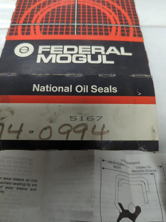 FEDERAL-MOGUL,5167,OIL SEAL BEARING KIT NATIONAL OIL SEALS NOS