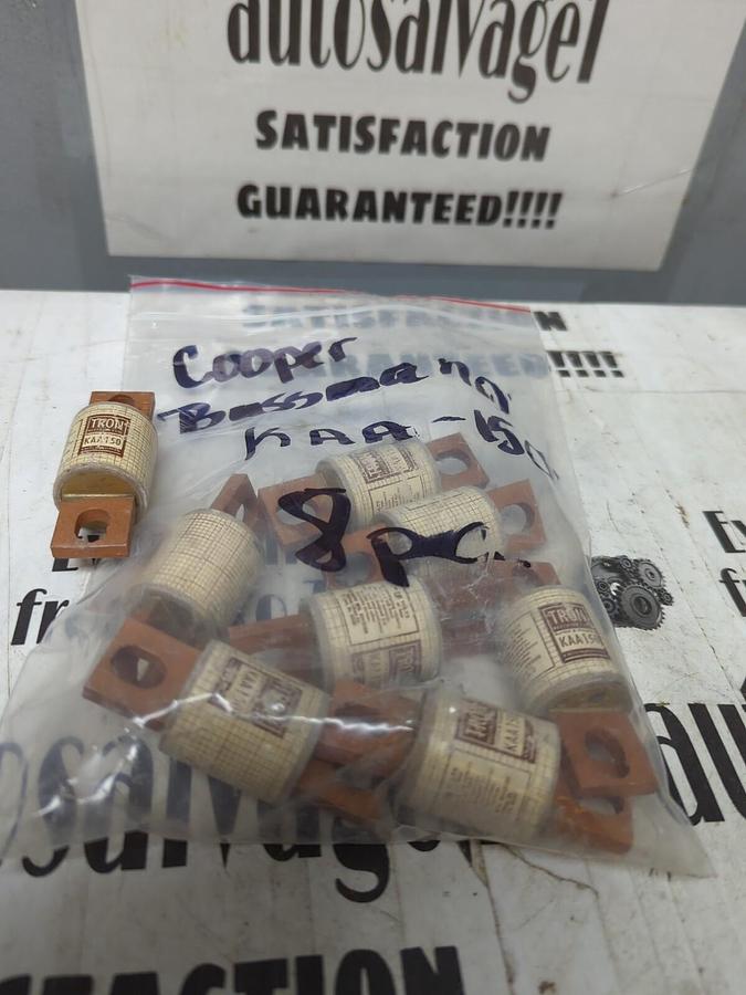 COOPER BUSSMANN,KAA-150,TRON 150 AMP FUSES LOT OF 8 NOS