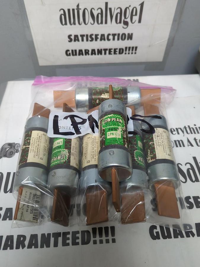 COOPER BUSSMANN,LPN125,CLASS K5 FUSE LOT OF 7 NOS