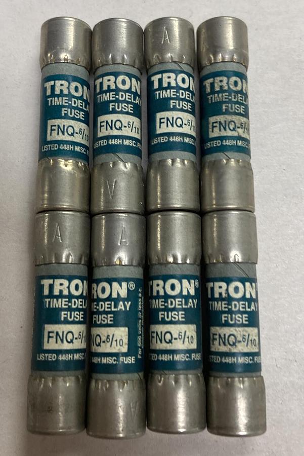 Bussmann,FNQ-6/10,Tron Fuse Lot Of 8 NOS
