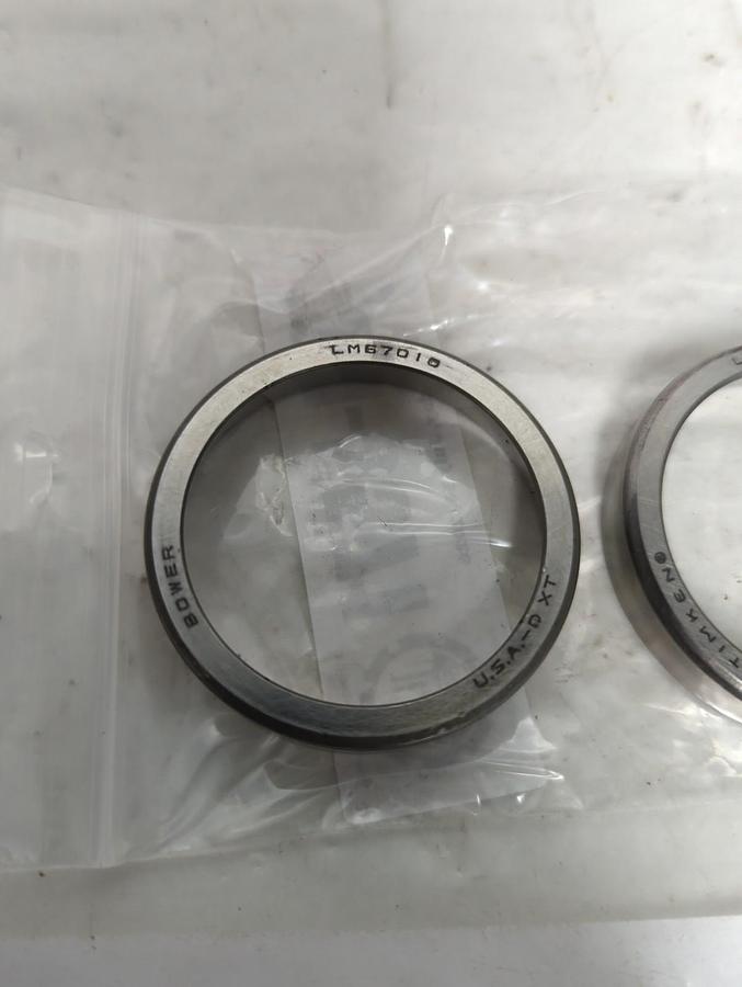Used TIMKEN/BOWER,LM67010,ROLLER BEARING CUP LOT OF 2 PRE-OWNED