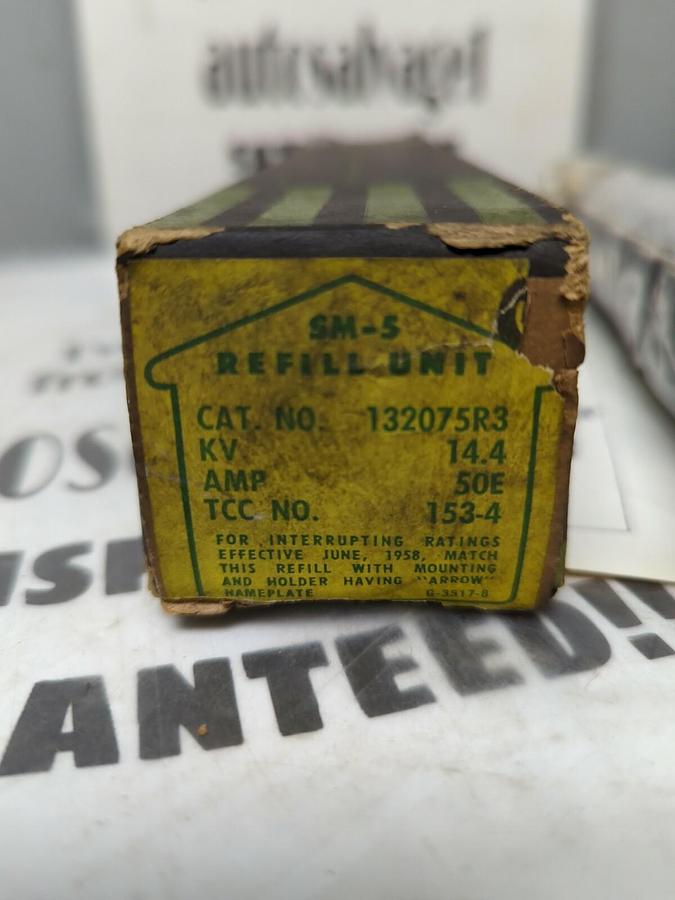 S & C,132075R3 SM-5,REFILL UNIT KV-14.4 AMP-50E TCC NO-153-4 NOS