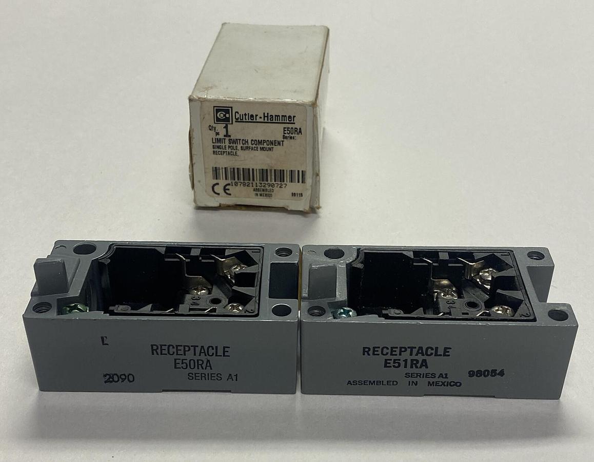 EATON CUTLER-HAMMER,E50RA,LIMIT SWITCH RECEPTACLE LOT OF 2 NOS