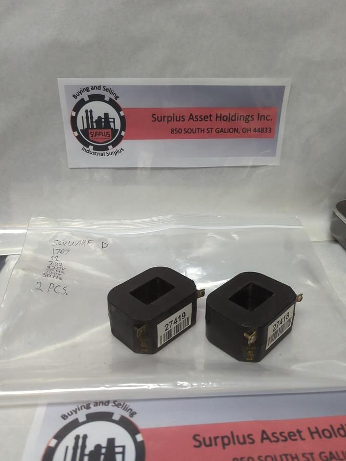 Used SQUARE D,31091-400-47,COIL 240V 60HZ 220V 50HZ LOT OF 2 PRE-OWNED