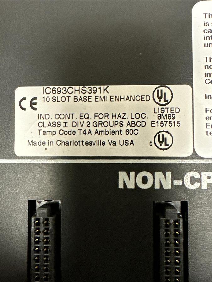 Used GE Fanuc,IC693CHS391K,10 Slot Base EMI Enhanced