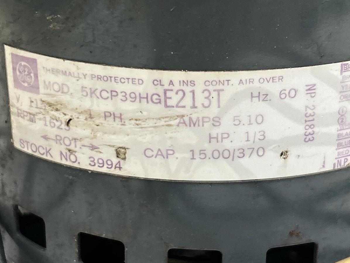 Used GE,5KCP39HGE213T,BLOWER MOTOR 115V 1625RPM 1/3HP