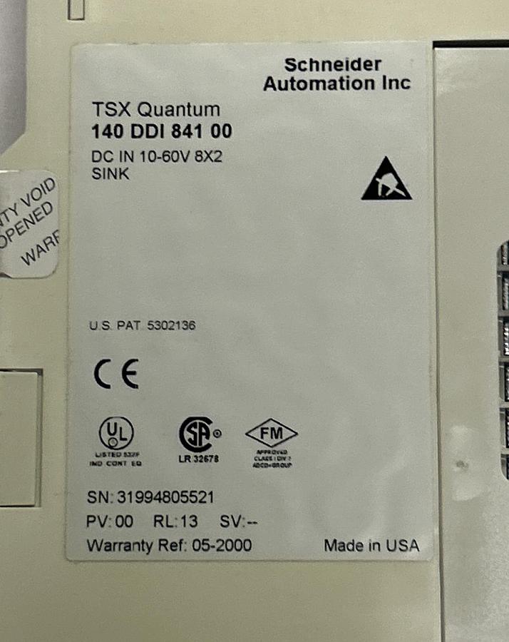Used SCHNEIDER ELECTRIC MODICON,140DDI84100,INPUT MODULE