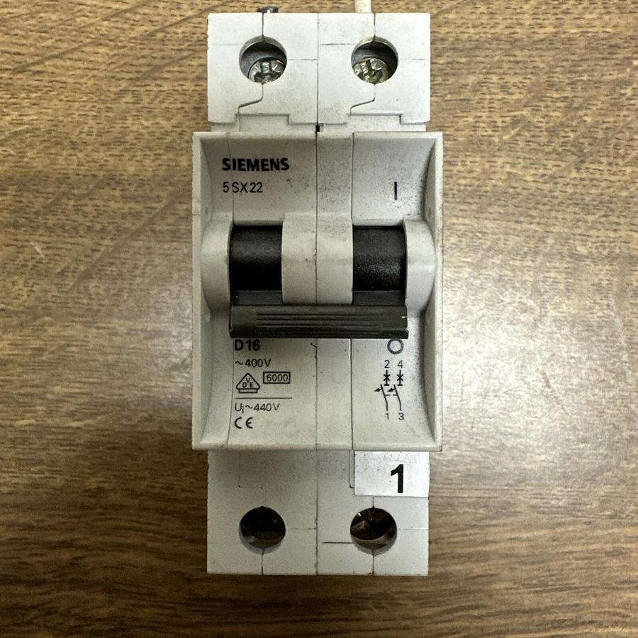 Used Siemens,5SX22 D16,Circuit Breaker