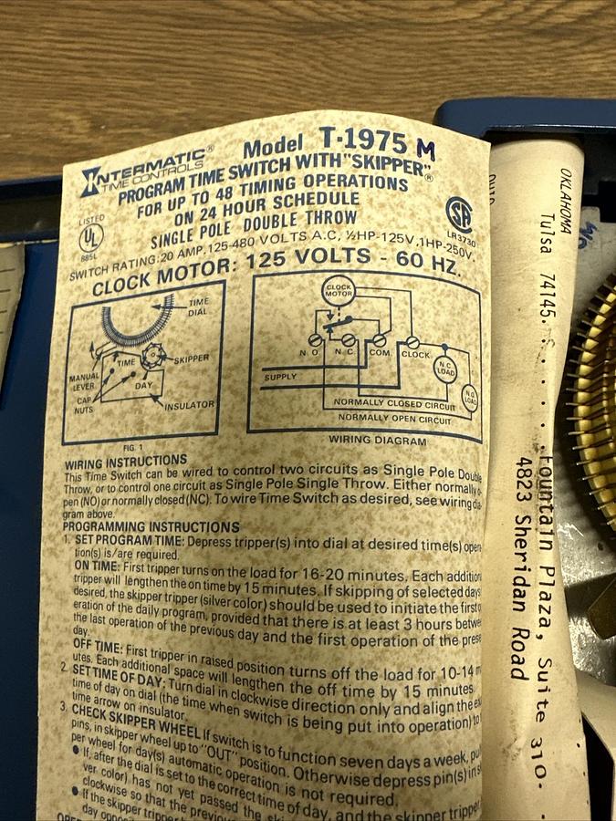 Used Calgon Corporation,Model 3521071,Timer Control Center