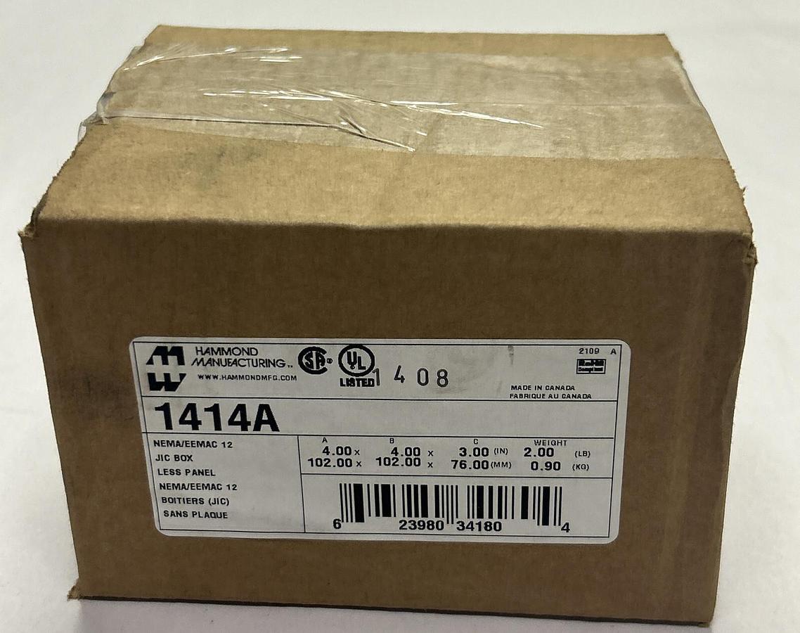 Used HAMMOND,1414A,JUNCTION BOX NEW