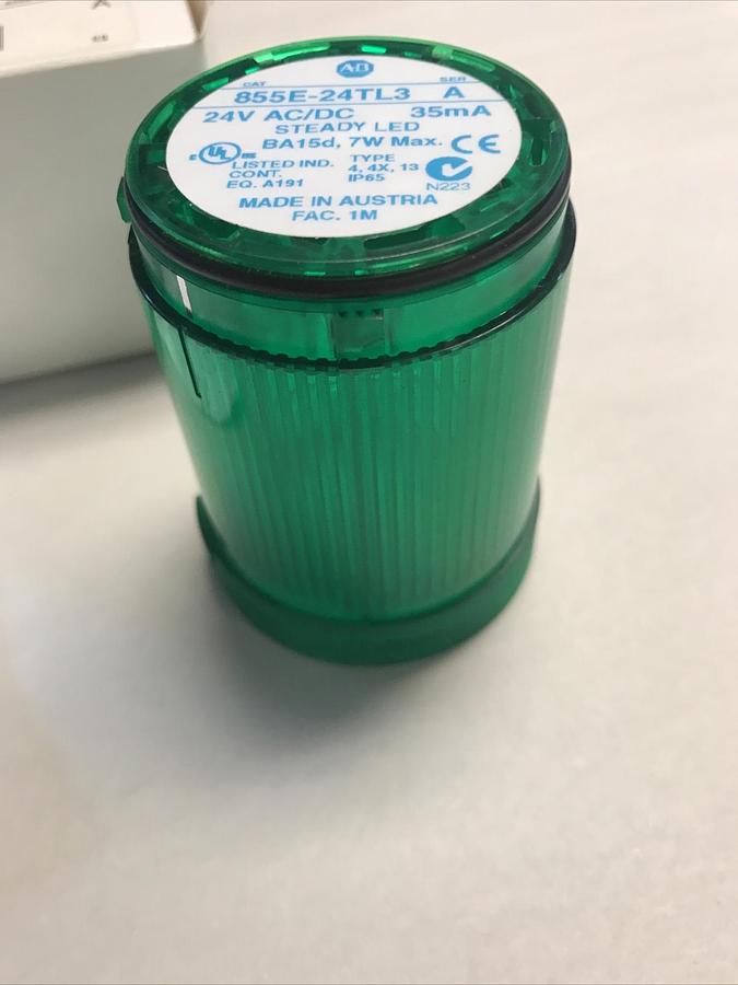 Used Allen Bradley,855E-00XN3,Steady Fixed Green Light Series A NOS