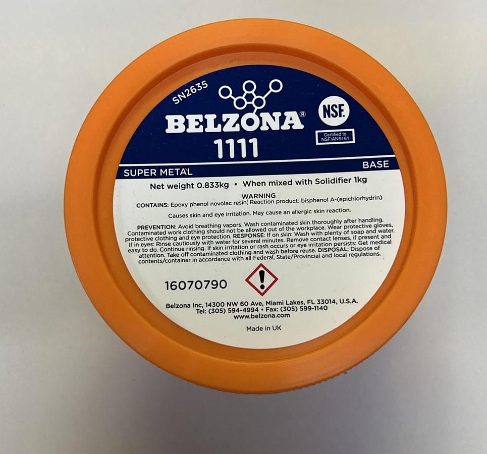 BELZONA,1111,SUPER METAL BASE & SOLIDIFIRE SET NOS