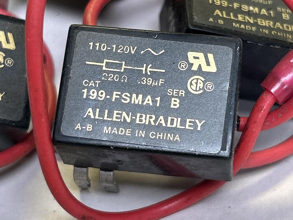 Used ALLEN BRADLEY,199-FSMA1,SURGE SUPPRESSOR LOT OF 5