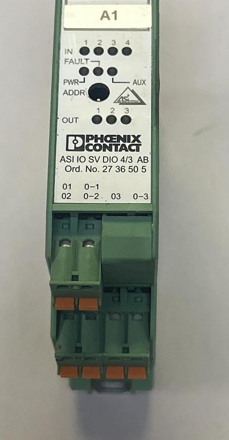 Used PHOENIX CONTACT,ASI IO SV DIO 4/3 AB,I/O MODULE