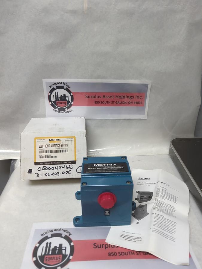 METRIX,440SR-2000-2000,ELECTRONIC VIBRATION SWITCH POWER 100-130VAC 4W NOS