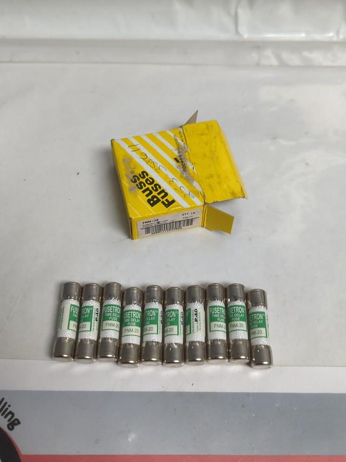 COOPER BUSSMANN,FNM-20,FUSETRON 20 AMP FUSES BOX OF 10 NOS