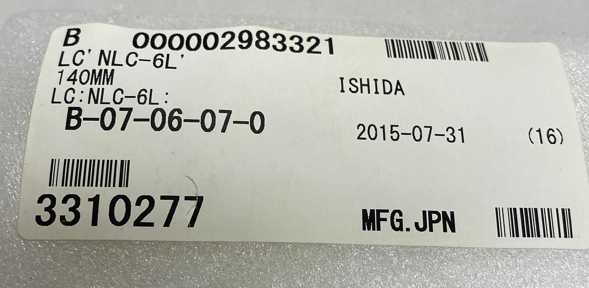 Used ISHIDA,NLC-6L,LOAD CELL NEW SEALED