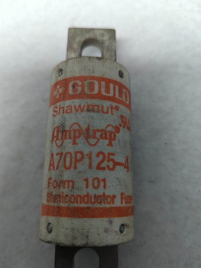 Used GOULD SHAWMUT,A70P125-4,AMP-TRAP 125 AMP FUSE PRE-OWNED