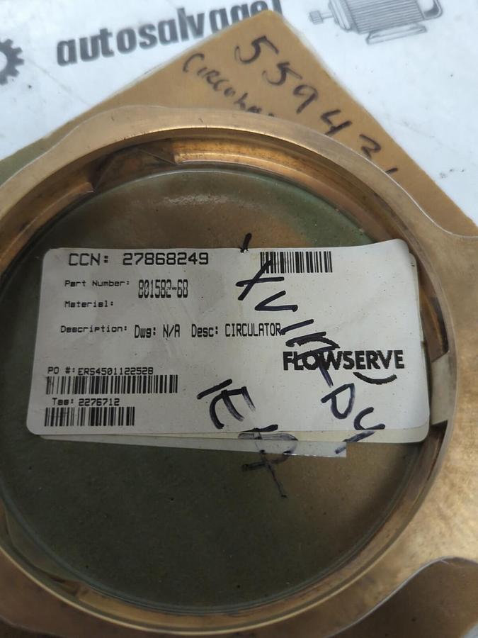 FLOWSERVE,801582-68,4 INCH OIL CIRCULATOR REPLACEMENT NOS