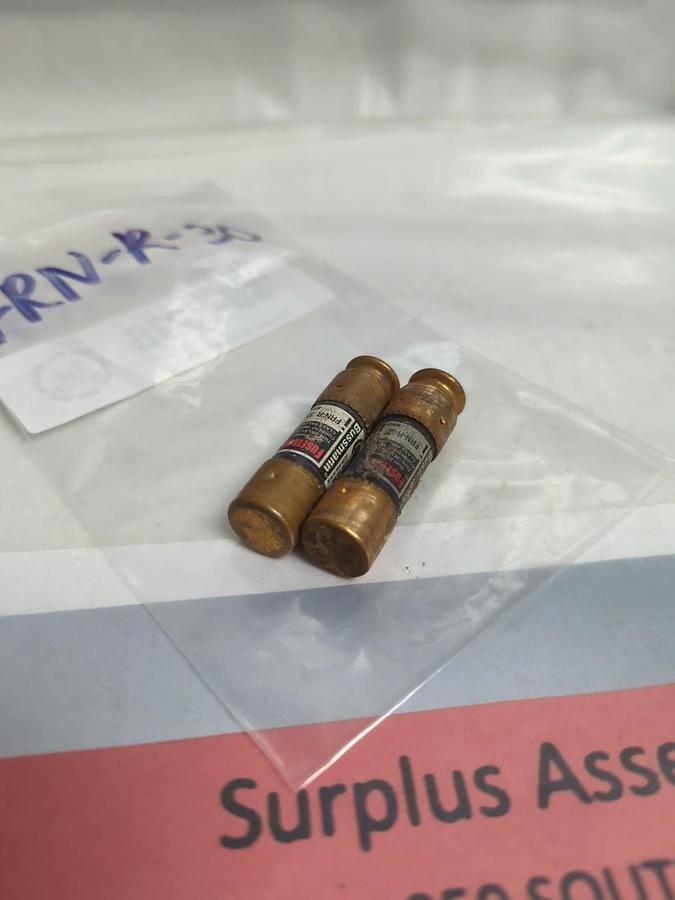 Used COOPER BUSSMANN,FRN-R-30,FUSETRON 30 AMP FUSE LOT OF 2 PRE-OWNED