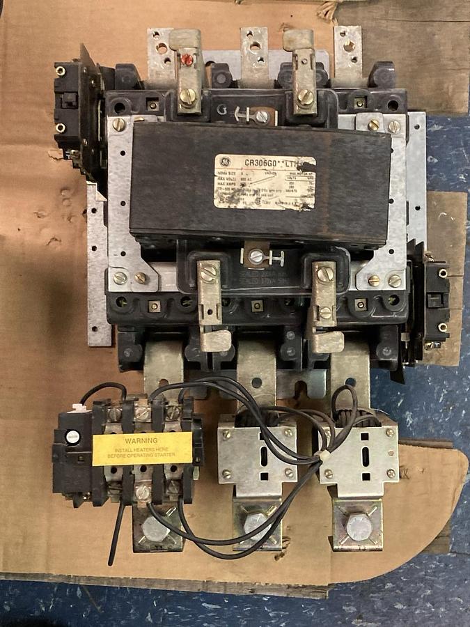 Used GE,CR306G0**LTH,3-Phase Starter Size 5 600Vac