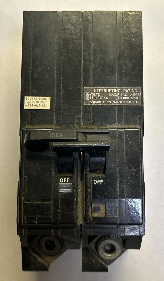 Used SQUARE D,Q12150,CIRCUIT BREAKER 150A 120/240V 2P