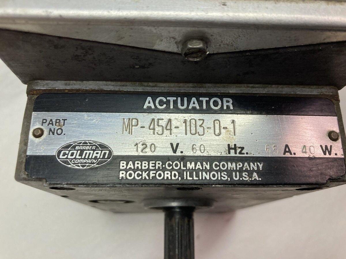 Used Barber Colman,MP-454-103-0-1,Boilder Damper Control Actuator 120V 60Hz 65A 40W
