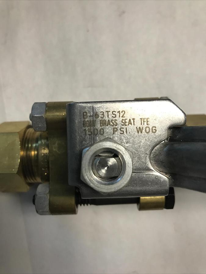Whitey,B-63TS12,3/4 INCH Brass Ball Valve 1500PSI