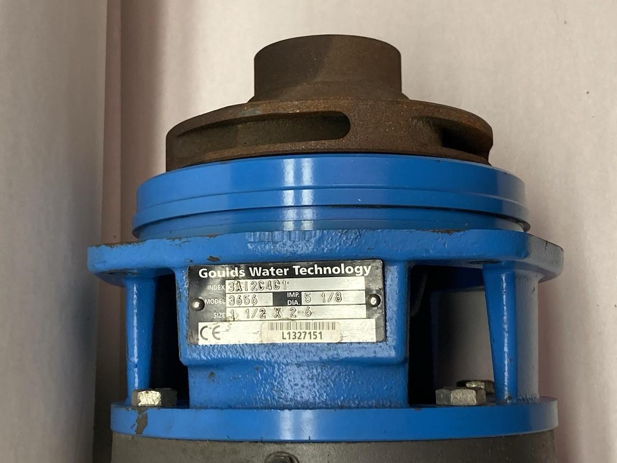 Used Goulds Water,3A12C4C1,0.5Hp Centrifugal Pump 3656 1-1/2x2-6 115-208/230VAC