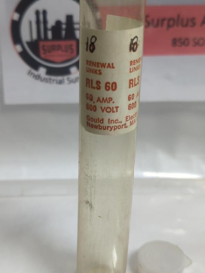 GOULD,RL60,SUPER-LAG RENEWAL LINK 60 AMP 600 VOLT LOT OF 18 NOS