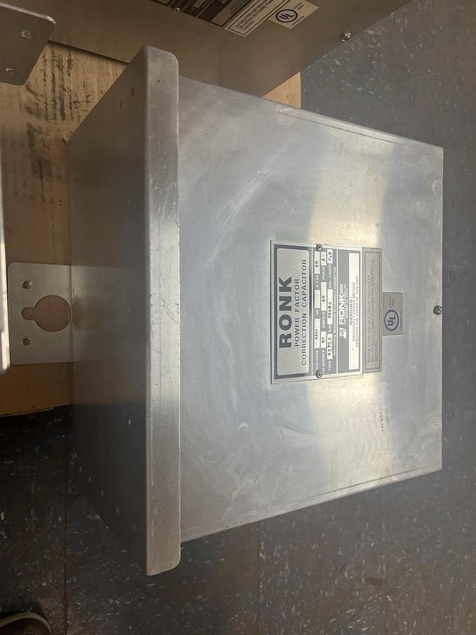 Used RONK RONKEN,477CC,POWER FACTOR CORRECTION CAPACITOR 30KVAR 3PH 480V