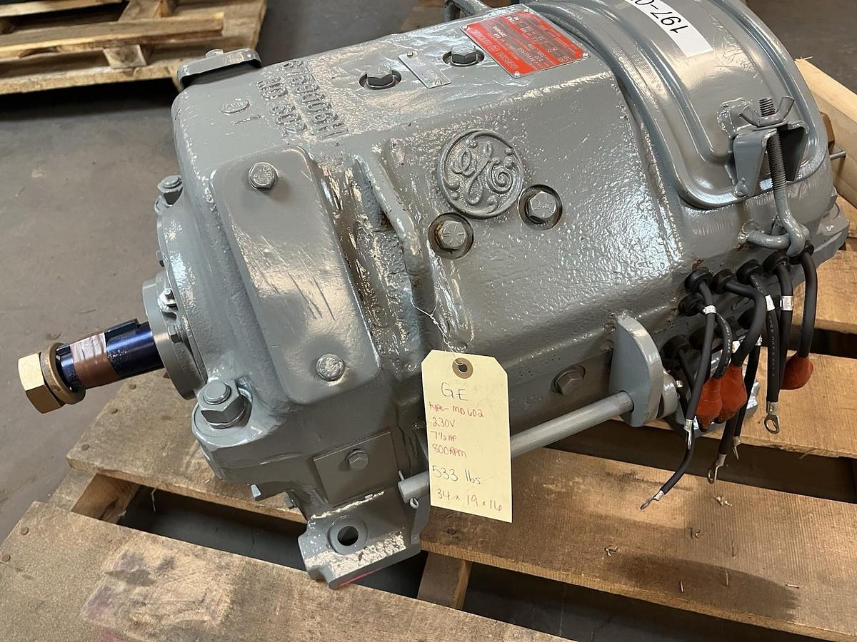 Used GE,MD-602,COMPOUND WOUND DC MOTOR 7.5/10 HP 600/700 RPM 230VDC