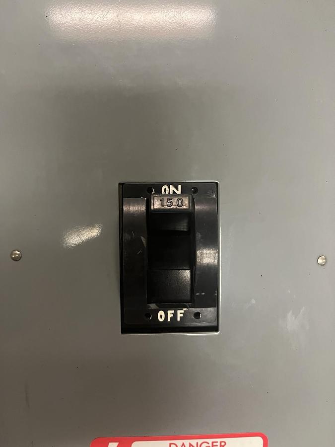 Used SQUARE D,56369-4B,NQOB 150A MAIN 120/208V 3PH BREAKER PANELBOARD MH-44-WP 3R/12