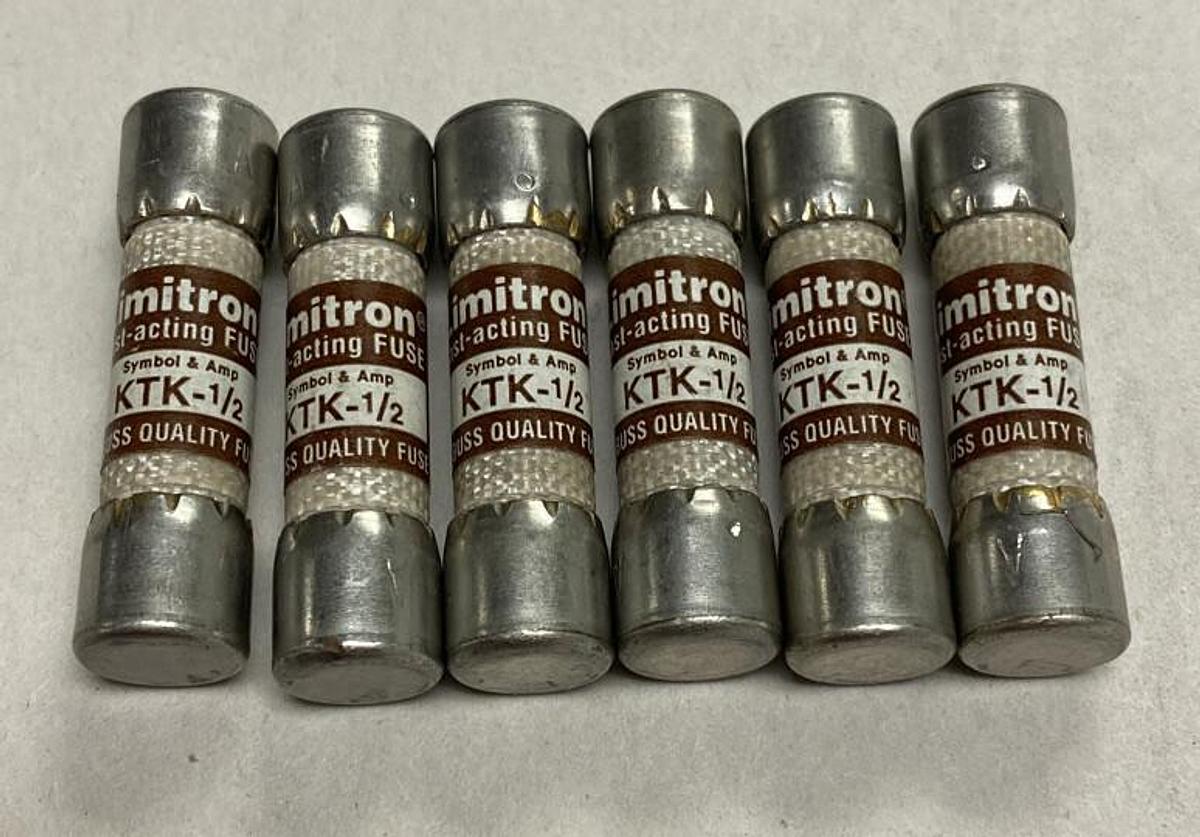 Bussmann,KTK-1/2,Limitron Fuse Lot Of 6 NOS