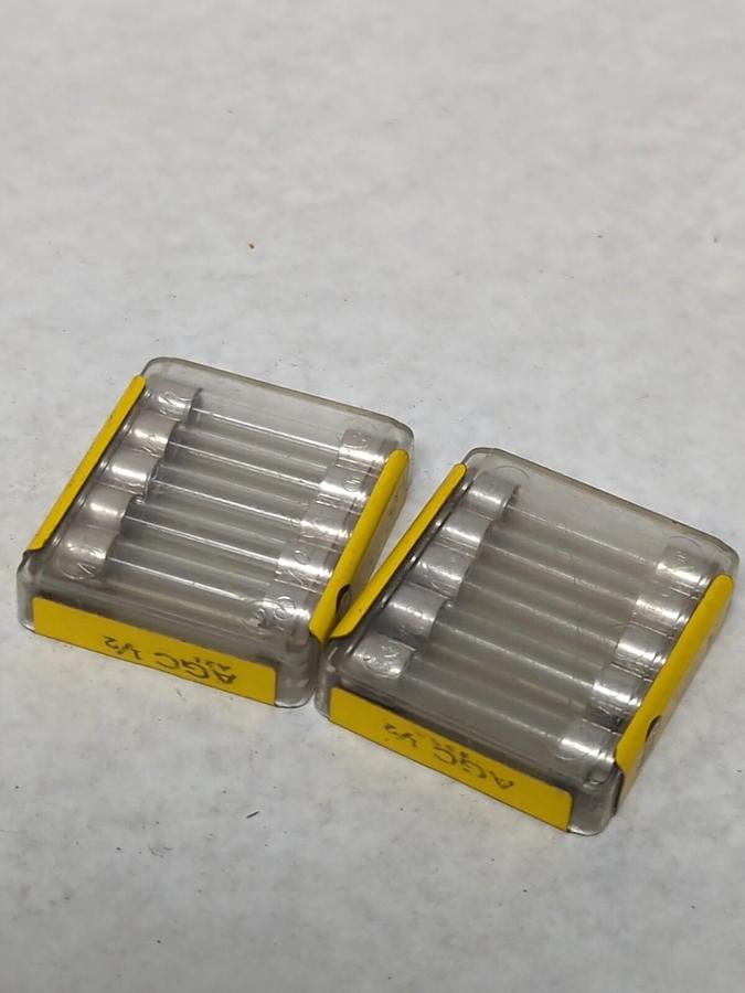 COOPER BUSSMANN,AGC-1/2,CARTRIDGE 1/2 AMP FUSE LOT OF 15 NOS