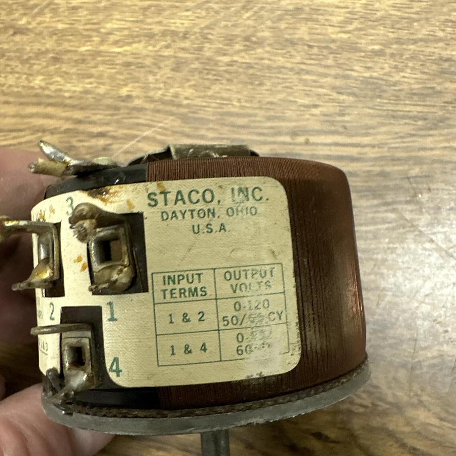 Used Staco,175 BU,Adjust-A-Volt Variable Transformer